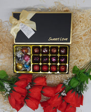 Load image into Gallery viewer, Luxury Fudge Filled Chocolate Bon Bons With Gold Leaf