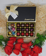 Load image into Gallery viewer, Luxury Fudge Filled Chocolate Bon Bons With Gold Leaf
