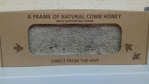 pure frame of honey with its own stand 